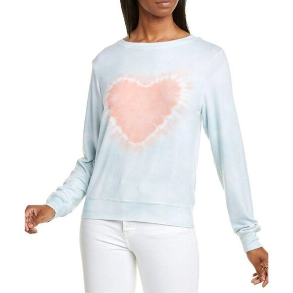 NWT Wildfox Heartfelt Tie Dye Oversized Jumper Sweater in Shore Ombre Sz. M - Picture 2 of 3